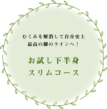 お試し下半身スリムコース